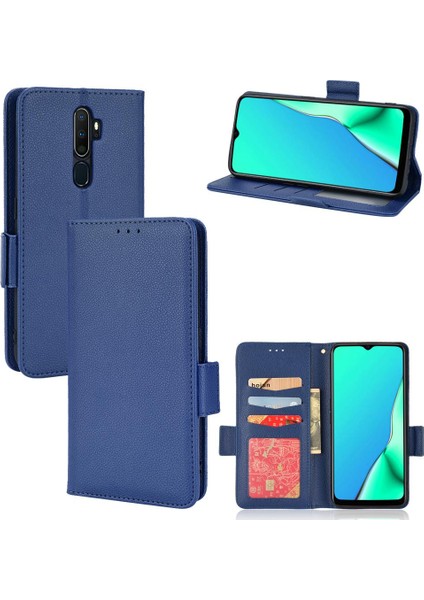 Oppo A5 Için Kılıf 2020/A9 2020 Pu Deri Cüzdan Kart Yuvaları Tutucu Yan (Yurt Dışından)