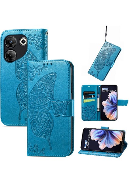 Tecno Camon 20 Pro 5g Iş Kelebek Kanat Cüzdan Için Kılıf (Yurt Dışından)