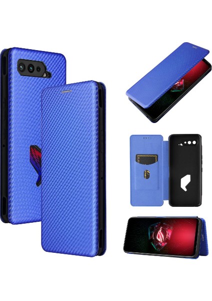 Kart Tutucu Kartı ile Asus Rog Telefon 5 Deri Folio Flip Case Için Kılıf (Yurt Dışından)