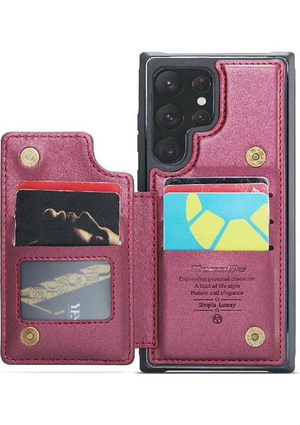 Samsung Galaxy S22 Ultra Kickstand Ince Darbeye Dayanıklı Caseme Cüzdan Kılıf (Yurt Dışından) modelleri