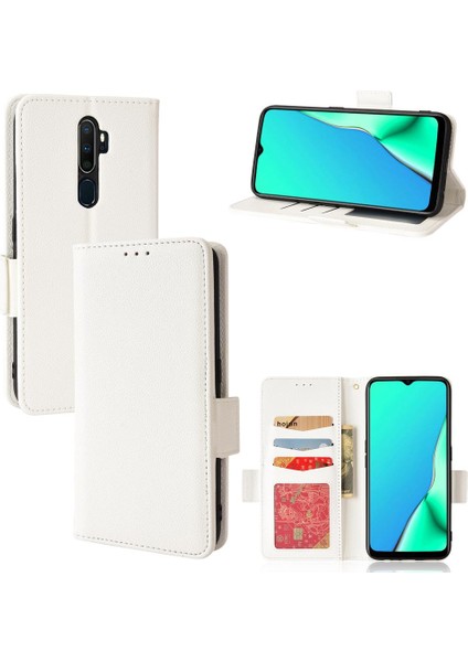 Oppo A5 Için Kılıf 2020/A9 2020 Pu Deri Cüzdan Kart Yuvaları Tutucu Yan (Yurt Dışından)