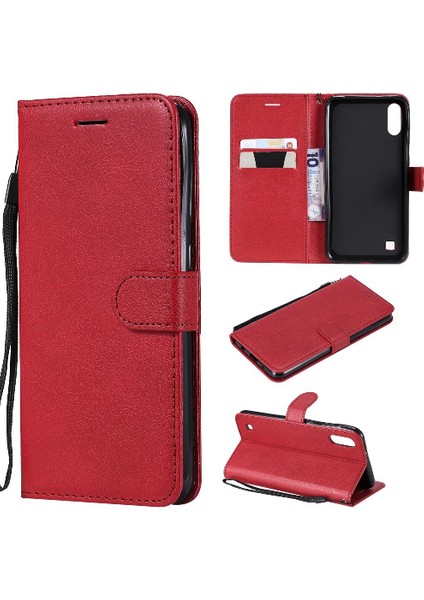 Kart Yuvası ile Samsung Galaxy M10 Için Flip Case Iş Cüzdan Telefon Kılıfı (Yurt Dışından)