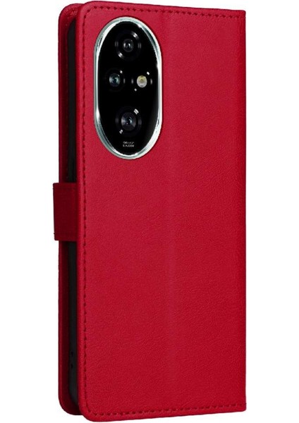 Kart Yuvası Klasik Düz Renk Yüksek Cüzdan ile Onur 200 Pro Için Flip Case (Yurt Dışından)