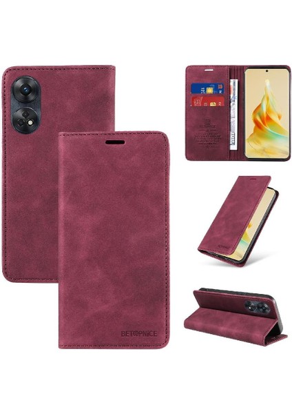 Oppo Oppo 8t 4g Için Kılıf Koruyucu Manyetik Folio Cüzdan Pu Deri (Yurt Dışından)