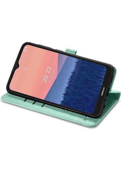 Nokia C21 Darbeye Karikatür Hayvanlar Için Kılıf Kapak Çevirin Deri Kılıf (Yurt Dışından) indirimleri