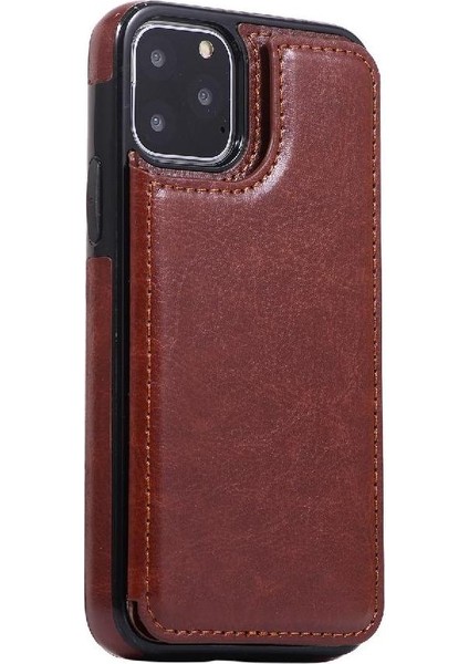 Kart Tutucu Kickstand ile Apple iPhone 11 Pro Max Pu Deri Için Cüzdan Kılıf (Yurt Dışından)