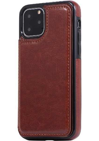 Kart Tutucu Kickstand ile Apple iPhone 11 Pro Max Pu Deri Için Cüzdan Kılıf (Yurt Dışından)