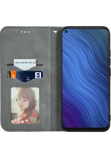 Vivo Y50 Fermuar Basit Iş Kordon Cüzdan Deri Kılıf (Yurt Dışından)