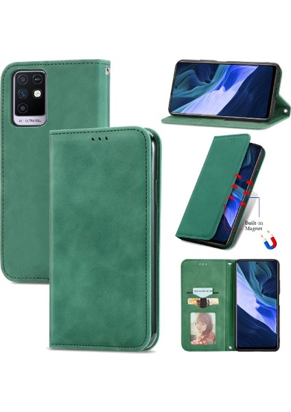 Infinix Not 10 Fermuar Cüzdan Basit Iş Kordon Deri Için Kılıf (Yurt Dışından)
