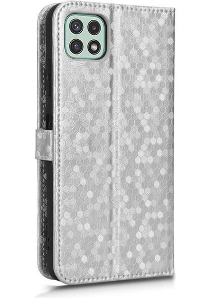Samsung Galaxy A22 5g Için Kılıf Deri Cüzdan Kapak Geometrik Desen (Yurt Dışından) modelleri