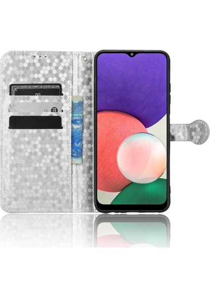Samsung Galaxy A22 5g Için Kılıf Deri Cüzdan Kapak Geometrik Desen (Yurt Dışından) fırsatları