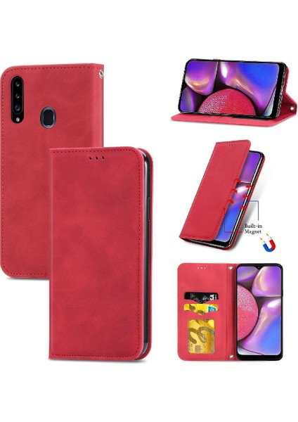 Samsung A20S Darbeye Kapak Kapak Kılıf Cüzdan Basit (Yurt Dışından)