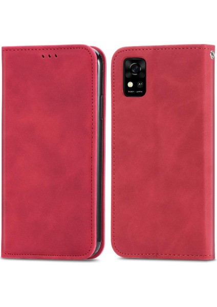 Zte Blade Case Fermuar Deri Kılıf Basit Iş Kordon (Yurt Dışından)