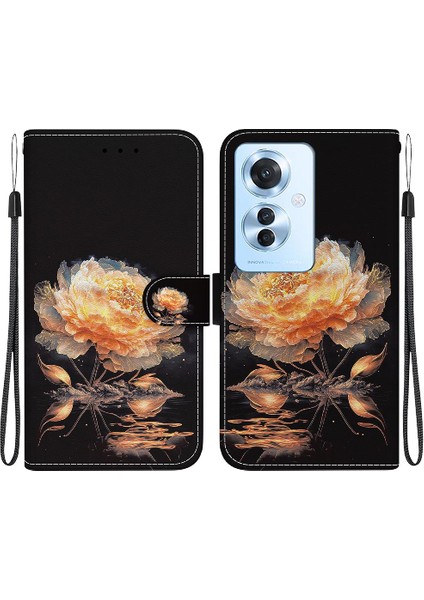 Oppo RENO11 F Manyetik Kapatma Kelebek Çiçek Boyalı Kart Pu Için Kılıf (Yurt Dışından) indirimleri