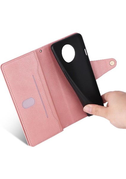 El Kayışı Fermuar Cüzdan Kapak Manyetik Deri ile Oneplus 7t Için Kılıf (Yurt Dışından) modelleri