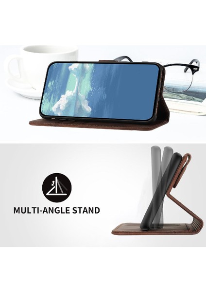 Xiaomi Redmi Için Not 13 Pro Artı Manyetik Kapak Çevirin Cüzdan Pu ile (Yurt Dışından)