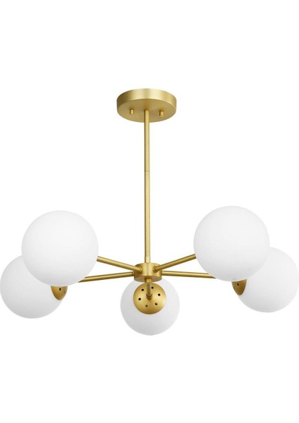 Grammy - 5 Kollu Avize (Mat Altın)