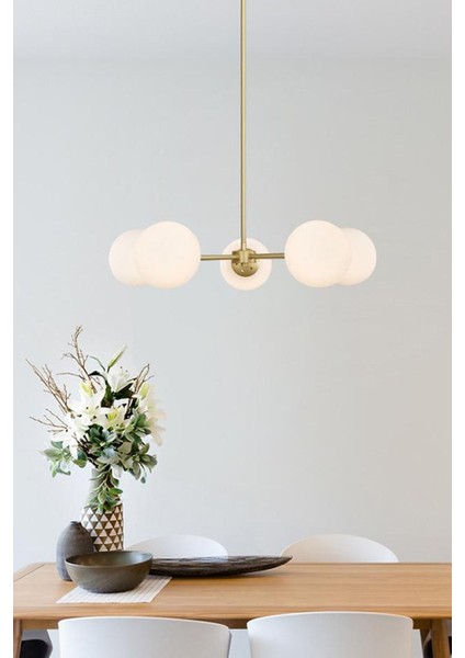 Grammy - 5 Kollu Avize (Mat Altın) indirimleri