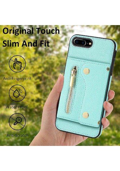 Apple iPhone 7 Için Kılıf Artı/8 Artı Kart Yuvaları Uzun Kayış Hafif Mini (Yurt Dışından)