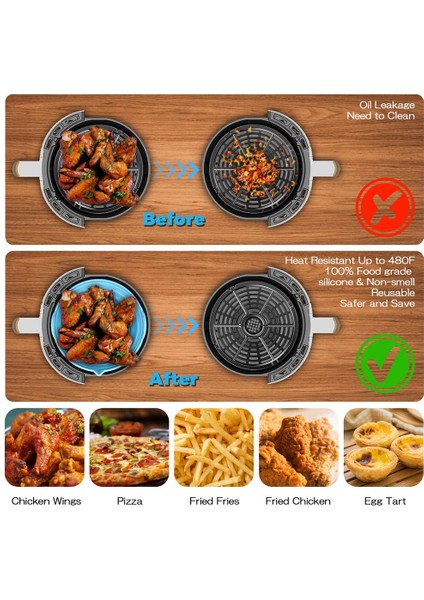 Katlanabilir Silikon Hava Fritöz Gömlekleri, Yeniden Kullanılabilir Yapışmaz Hava Fritöz Gömlekleri, Isıya Dayanıklı Silikon Hava Fritöz Aksesuarları (Yurt Dışından) indirimleri