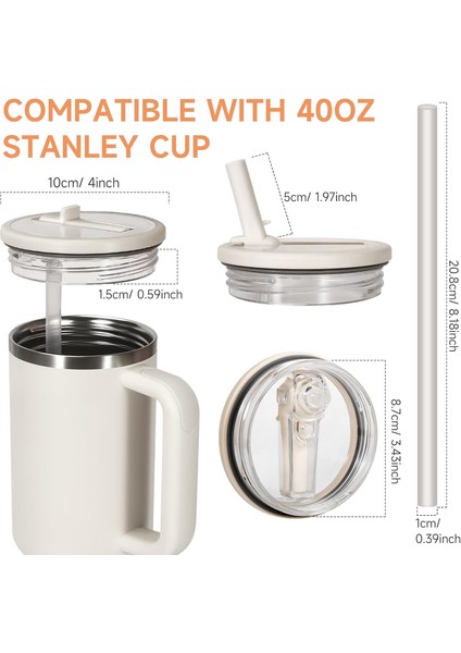 40 Oz Tumbler Flip Pipet Kapağı Yedek Uyumlu, Sızdırmaz Dökülmez Yeniden Kullanılabilir Silikon Pipetler Soda Kutusu Kapağı (Yurt Dışından) modelleri