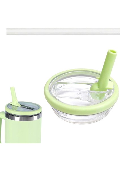 40 Oz Tumbler Flip Pipet Kapağı Yedek Uyumlu, Sızdırmaz Dökülmez Yeniden Kullanılabilir Silikon Pipetler Soda Kutusu Kapağı (Yurt Dışından)