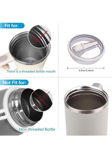 2 Adet 40OZ Bardak Kapaklı Pipet Kapağı Yedek Uyumlu, Sızdırmaz Dökülmez Yeniden Kullanılabilir Silikon Pipetler Soda Kutusu Kapağı (Yurt Dışından) modelleri