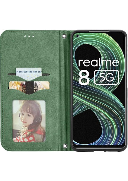 Realme 8 5g/8 Pro Basit Iş Kordon Cüzdan Fermuar Durumda (Yurt Dışından) modelleri