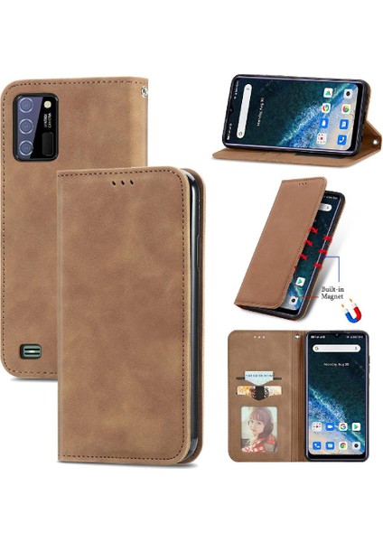 Oukitel C25 Deri Çanta Basit Iş Kordon Cüzdan Fermuar Için Kılıf (Yurt Dışından)