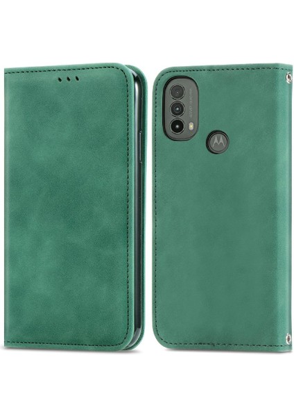 Moto E40 Fermuar Cüzdan Kılıf Kordon Basit Iş Için Kılıf (Yurt Dışından)