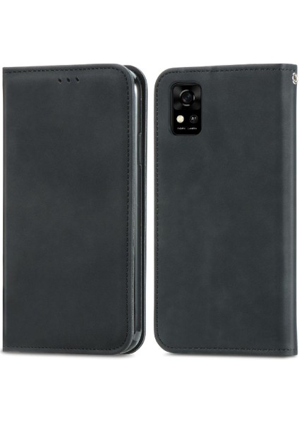 Zte Blade Case Fermuar Deri Kılıf Basit Iş Kordon (Yurt Dışından)