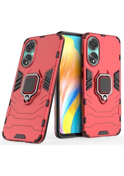 Oppo A58 4g Için Kılıf 360 &deg; Dönen Halka Darbeye Kapak Kickstand Askeri (Yurt Dışından)