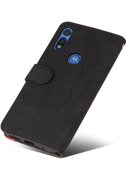 Motorola Moto E 2020 Kart Yuvası Standı Pu ile Iki Renkli Dikiş (Yurt Dışından) fiyatları