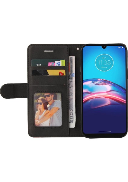 Motorola Moto E 2020 Kart Yuvası Standı Pu ile Iki Renkli Dikiş (Yurt Dışından) indirimleri