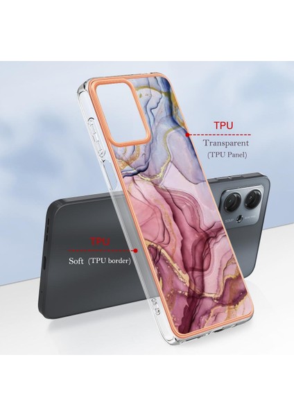 Motorola Moto G14 Tampon Tpu Darbeye Silikon Mermer ile Uyumlu (Yurt Dışından) fırsatları