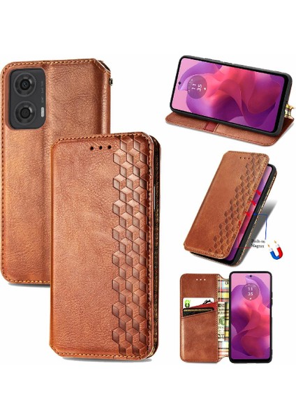 Motorola Moto G24 Zarif Iş Moda Tasarım Cüzdan Kılıf (Yurt Dışından)