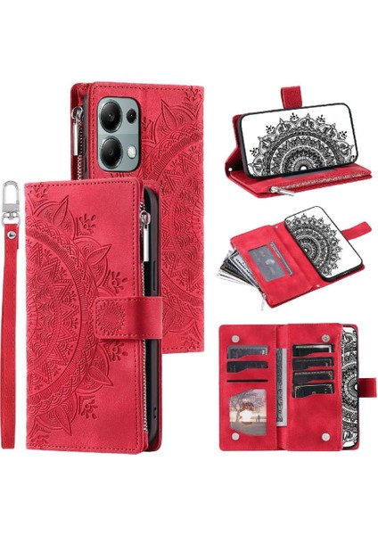 Kırmızı Dikey Çizgili Alüminyum Metal ile Xiaomi Redmi NOTE13 5g Için Kılıf (Yurt Dışından)