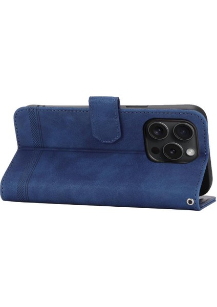 Apple iPhone 15 Için Flip Case Pro Bileklik Kart Yuvaları Premium Manyetik Kapatma (Yurt Dışından)