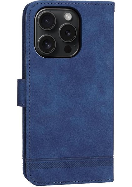 Apple iPhone 15 Için Flip Case Pro Bileklik Kart Yuvaları Premium Manyetik Kapatma (Yurt Dışından)