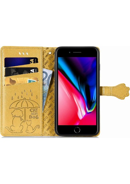 Apple iPhone 8 Için Kılıf/7 Artı Karikatür Hayvanlar Kapak Çevirin Kısa Kayış Deri (Yurt Dışından)
