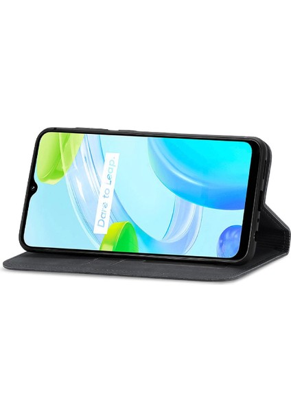 Realme C30 Fermuar Kordon Basit Iş Cüzdan Deri Kılıf (Yurt Dışından) modelleri