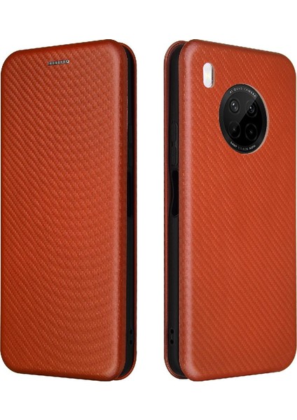 Kart ile Huawei Y9A Tam Koruma Deri Folio Flip Case Için Kılıf (Yurt Dışından)