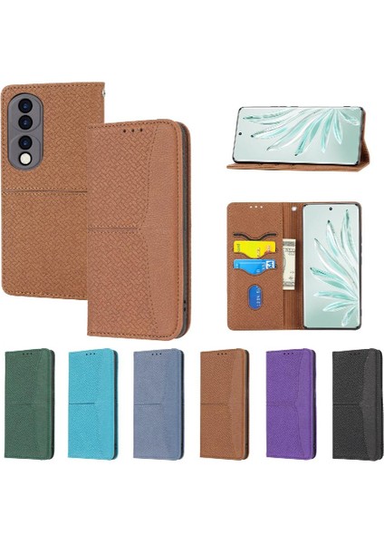 Huawei Mate 50 Flip Folio Kitap Kredi Kartı Tutucu El Cüzdan Pu (Yurt Dışından)