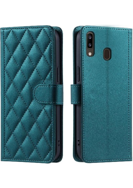Samsung Galaxy A20 Için Telefon KILIFI/A30 Manyetik Kafes Flip Folio Cüzdan (Yurt Dışından)