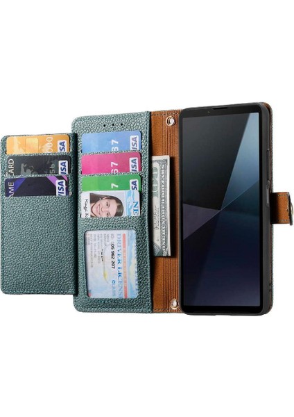 Sony Xperia 10 Vı Için Flip Case Cüzdan Darbeye Aşk Fermuar Deri (Yurt Dışından)