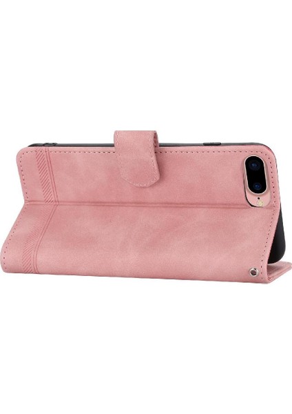Apple iPhone 7 Için Flip Case Artı/8 Artı Bileklik Kart Yuvaları Premium Manyetik (Yurt Dışından)