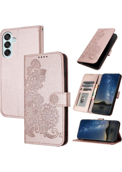 Samsung Galaxy M15 Flip Folio Kitap Için Flip Case Kart Yuvası Standı ile Pu (Yurt Dışından)