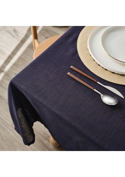 Christina Keten Görünümlü Masa Örtüsü 140 x 200 cm Mavi fiyatları