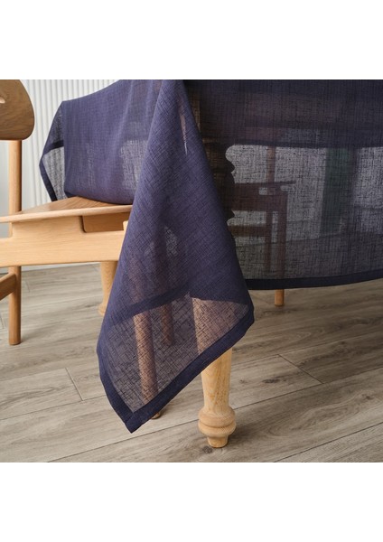 Christina Keten Görünümlü Masa Örtüsü 140 x 200 cm Mavi fırsatları