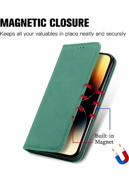 Apple iPhone 14 Pro Basit Iş Darbeye Dayanıklı Cüzdan Deri Kılıf (Yurt Dışından)